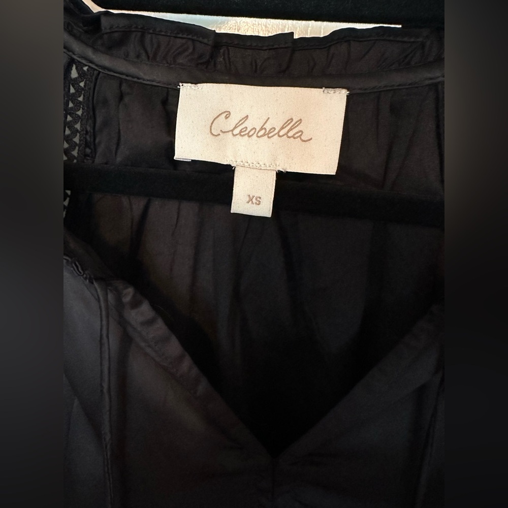Cleobella Rose Mini Dress with Ruffled Drop Waist &Tassels, L/S, Size XS - Picture 5 of 15